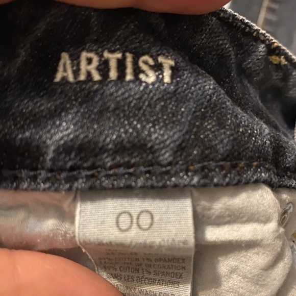 american eagle Distressed Jeans  capri size 00 artist - Picture 6 of 6